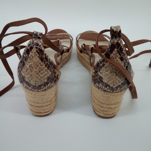 NWOT Louise et Cie Renz Platform Espidrills Wedge Sandals Snake Print Leather 9M - Picture 10 of 15
